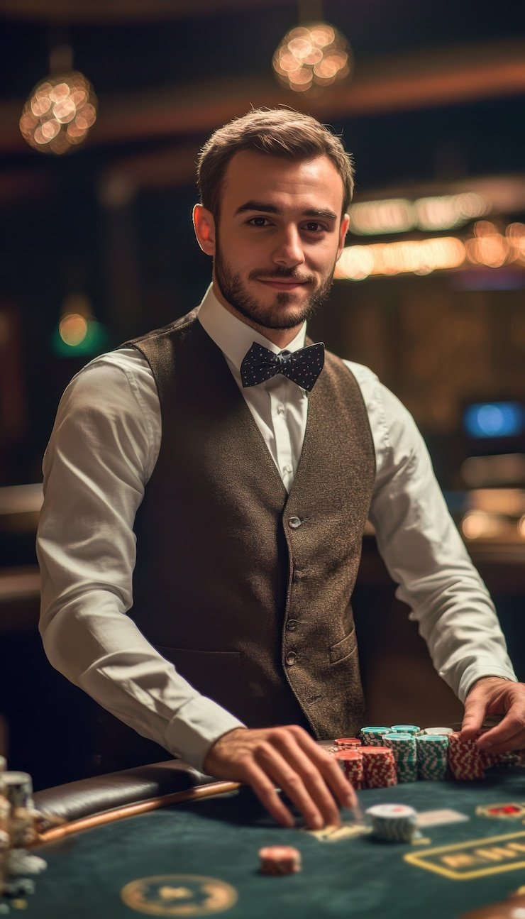 Antarmuka Speed Blackjack di aplikasi lunas168 dengan dealer langsung dan kartu yang ditampilkan di layar mobile